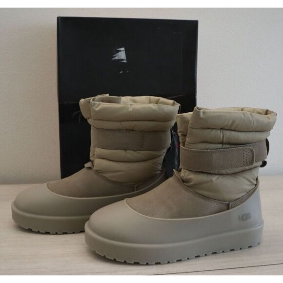 UGG 1120847 Men's Sz 12 Beige Classic Short Pull-On Weather Winter Boots - Picture 2 of 16